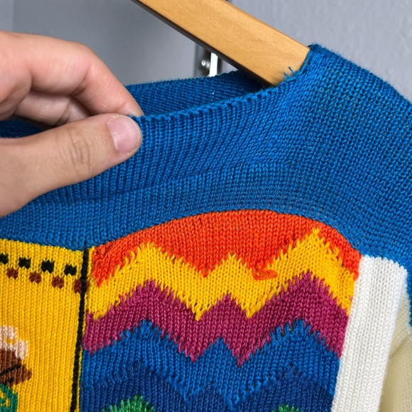 Vintage Vicki Volts Rainbow Chevron Flower Dress - Picture 9 of 16